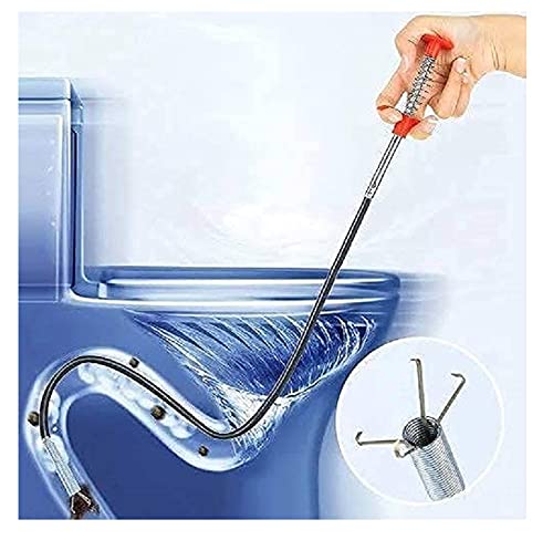 Large Drain Pipe Cleaning Spring Stick, Hair Catching Drain Pipe Cleaning Claw Wire